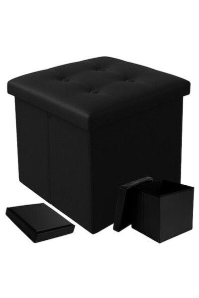 Ruhhy Scaun pliant, Negru, 39 L, 38x38x38 cm