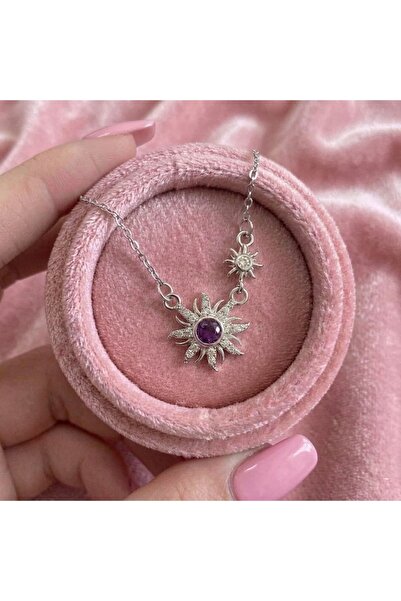 Heda Jewelry Violet Sun Kolye - Rapunzel Temalı Mor Güneş Kolye
