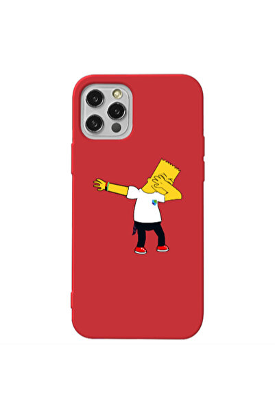 Other Apple iPhone 12 Pro Max Simpsons2 Red Colored Silicone TPU Θήκη