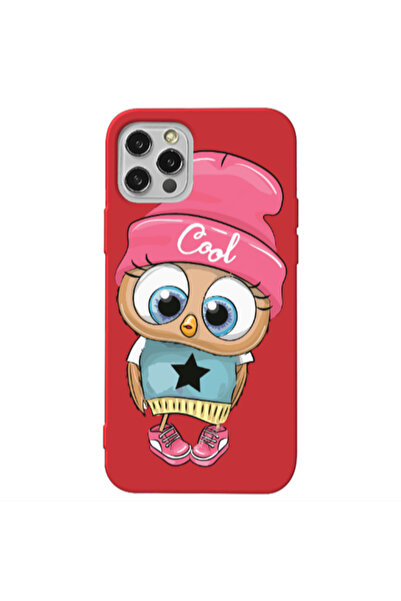 Other Apple iPhone 12 Pro Cool Star Red Colored Silicone TPU Θήκη