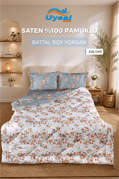 UYSAL SATEN YORGAN %100 PAMUKLU BATTAL
