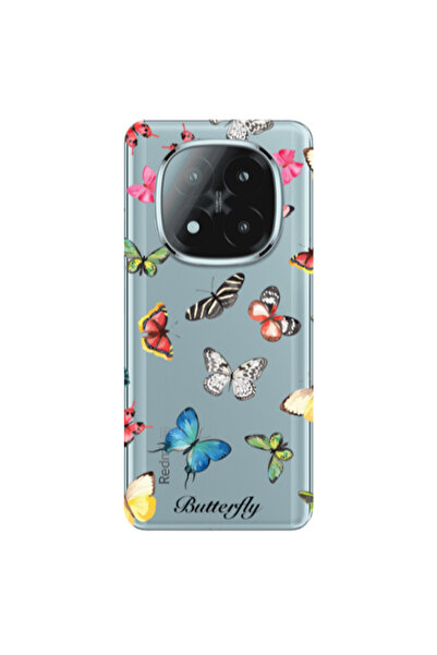Other Xiaomi Redmi Note 14 Pro + 5g Butterfly Mix Transparent Silicone TPU Θήκη