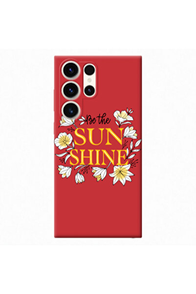 Other Samsung S24 Ultra Sun Shine Red Colored Silicone TPU Θήκη