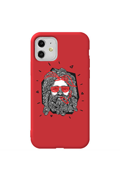 Other Apple iPhone 11 Cool glasses Red Colored Silicone TPU Θήκη