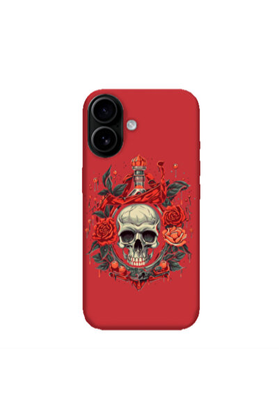 Other Apple Iphone 16 plus Flower head Red Colored Silicone TPU Θήκη
