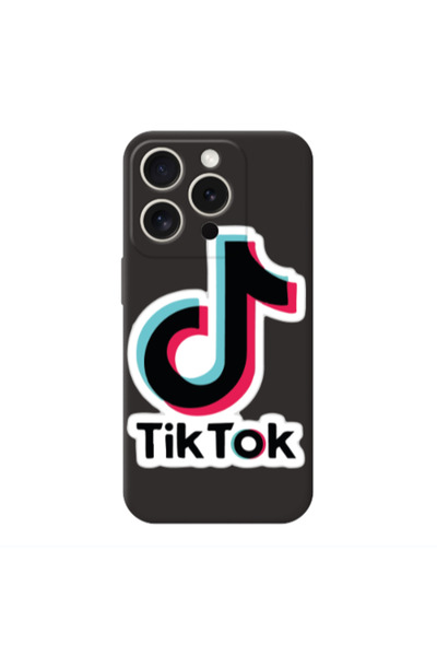 Other Apple Iphone 16 Pro Tik Tok Black Colored Silicone TPU Θήκη