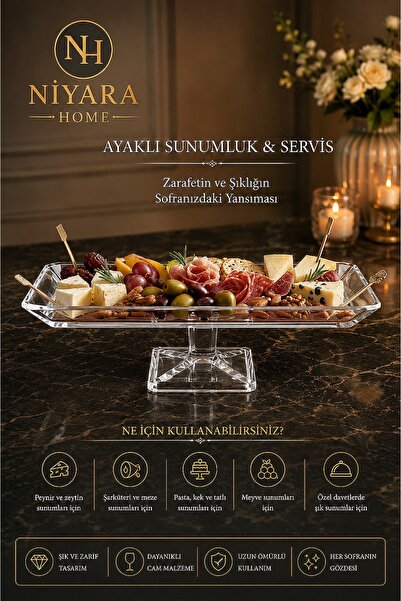 Niyara home Stand-Up Presentation Stand & Serving Tray the Reflection of Eleg...