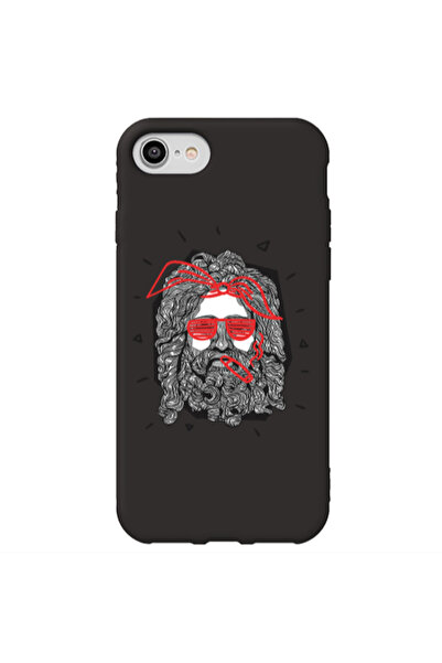 Other Apple iPhone 7 Cool glasses Black Colored Silicone TPU Θήκη
