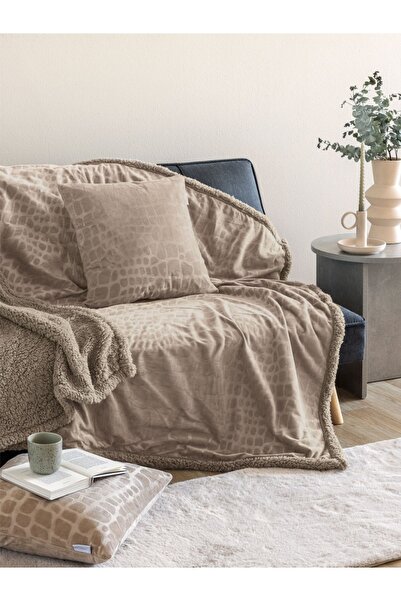 PALAMAIKI Διακοσμητική Μαξιλαροθήκη Home Décor 45x45 flo Beige