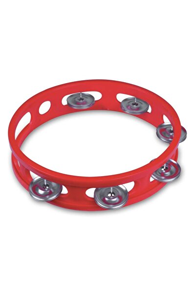 Z Store Tamburină roșie din plastic pentru copii - 18cm