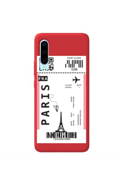 Other Huawei P30 Paris FRA Red Colored Silicone TPU Θήκη
