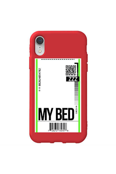 Other Apple iPhone Xr My Bed ZZZ Red Colored Silicone TPU Θήκη
