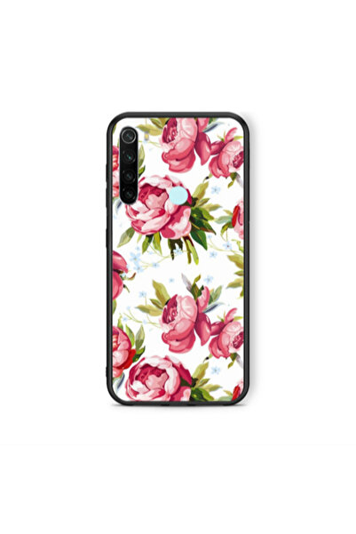 Other Xiaomi Redmi Note 8 Pink Roses Black Glossy Θήκη