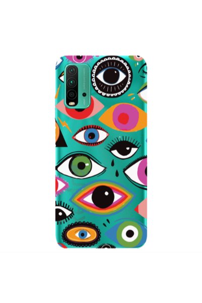 Other Xiaomi Redmi 9T Colorful eyes Transparent Silicone TPU Θήκη
