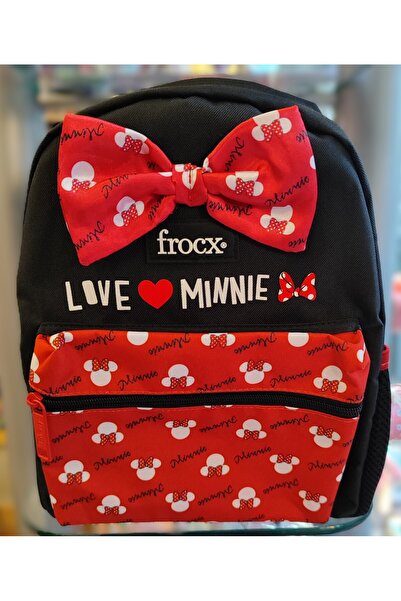 ada çanta kırtasiye Licensed Minine Figured Red and Black Kindergarten Backpa...