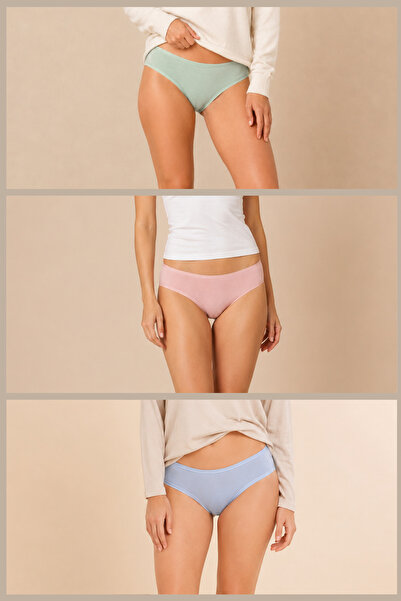 Loule Women's Modal & Cotton Stretchy 3-Pack Bikini Briefs - Breathable Soft ...