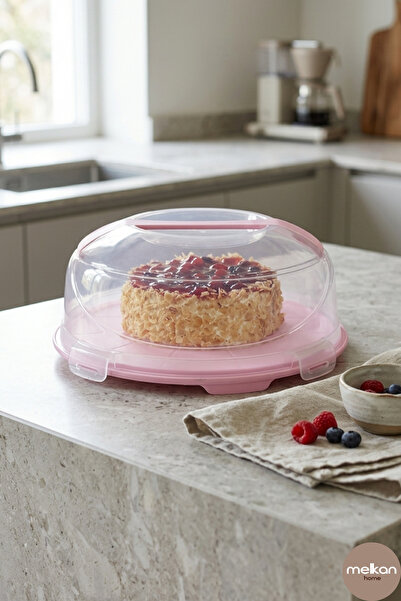 Empressco 7 Liter Lockable Cake and Pastry Container, Powder Color, Safe Storage