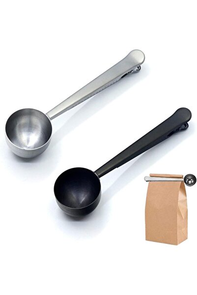 Arabest 2-Piece Coffee Scoop,Stainless Steel Measuring Spoon with Sealing Cli...