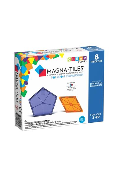 Magna Μαγνητικό Παιχνίδι Κατασκευών Magna-Tiles Πολύγωνα Επέκταση Σετ 8
