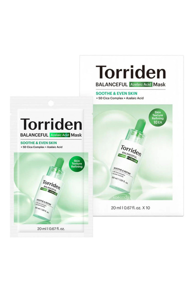 Torriden BALANCEFUL Azelaic Acid Mask (20 ml x 10) - Dengeleyici ve Dinginleş...