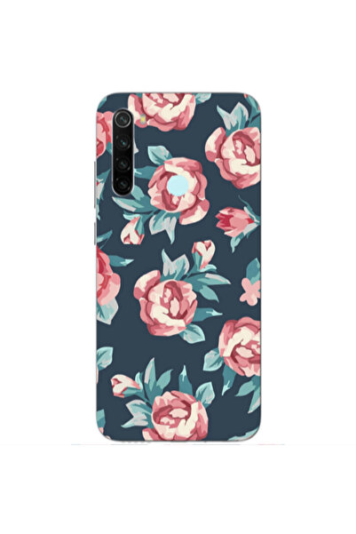 Other Xiaomi Redmi Note 8 Purple roses Transparent Silicone TPU Θήκη