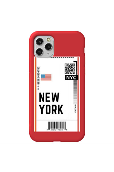 Other Apple iPhone 11 Pro Max New York NYC Red Colored Silicone TPU Θήκη