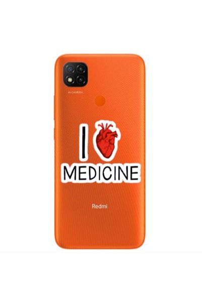 Other Xiaomi Redmi 9c I Love Medicin Transparent Silicone TPU Θήκη