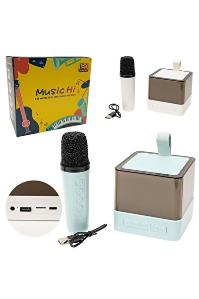 Askato Figurina multicolor 15x16cm set karaoke copii Bluetooth microfon LED