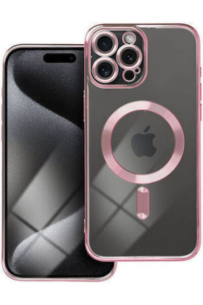 OEM Mag Πίσω Κάλυμμα Μεταλλικό 1.5mm Ροζ Χρυσό (iPhone 15 Pro Max) Κωδικός: G...