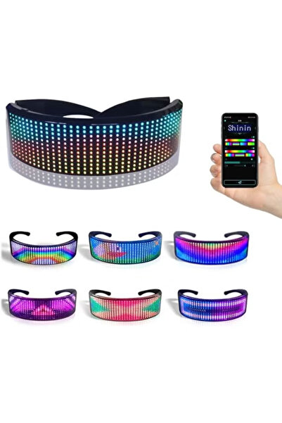 TAPIT LED Light Up Glasses with Bluetooth, Adults Futuristic Glasses APP Cont...