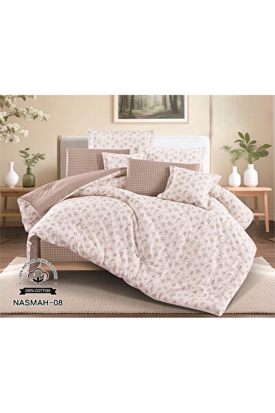 Red Rose 100% Cotton Bedspread Single Double Bedspread with Modern Classic Pa...