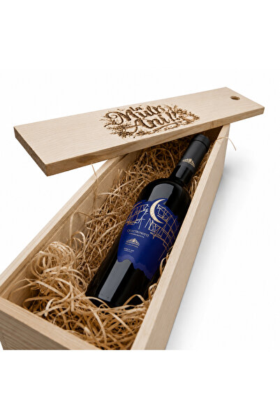 Coulisse Pachet Cadou Cutie De Lemn Personalizata Vin Rosu Montemajor Quattro...