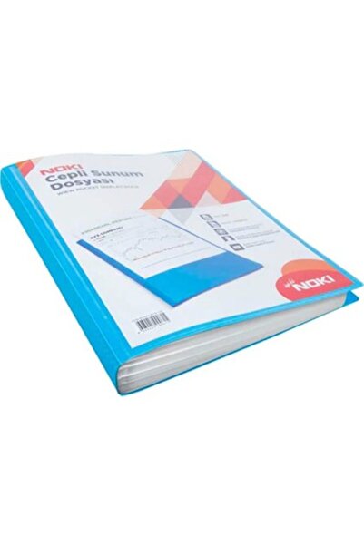 Noki 60-Pocket Blue Presentation Folder Designed with Colorful and Convenient...