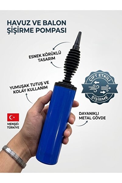 Ceylan Yolu Awm Pratik Çift Yönlü El Pompası - Şişme Havuz, Deniz Yatağı, Sim...