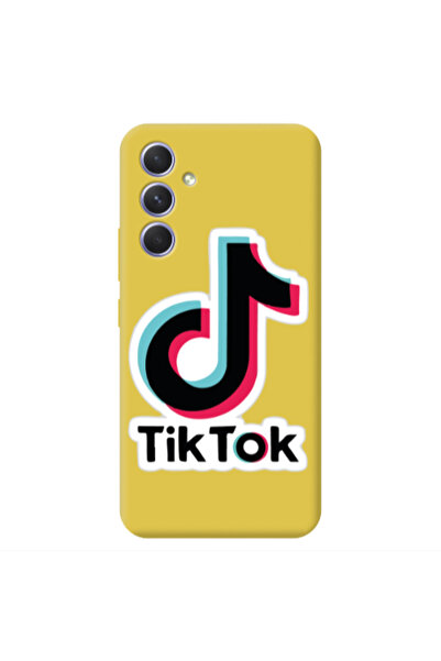 Other Samsung A35 Tik Tok Yellow Colored Silicone TPU Θήκη