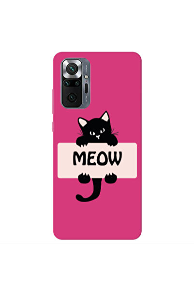 Other Xiaomi Redmi Note 10 Pro 4G Meow Fuchsia Colored Silicone TPU Θήκη