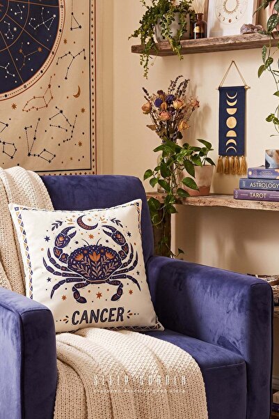 Sleep Garden Cancer Zodiac Sign Design Modern Decorative Throw Pillow Cover 4...