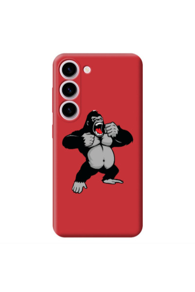 Other Samsung S24 Angry Gorilla2 Red Colored Silicone TPU Θήκη