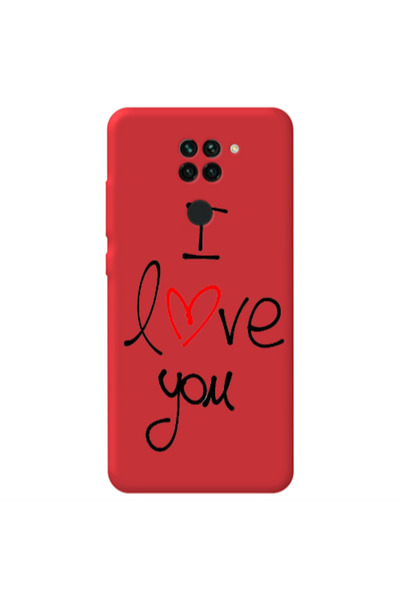 Other Xiaomi Redmi Note 9 i love you Red Colored Silicone TPU Θήκη