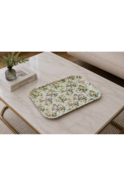 Zucci Home Decorative Tray with Leather Non-Slip Base |   Stylish Coffee and ...
