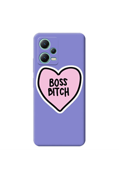 Other Xiaomi Redmi Note 12 Pro 5G Boss Bitch Purple Colored Silicone TPU Θήκη