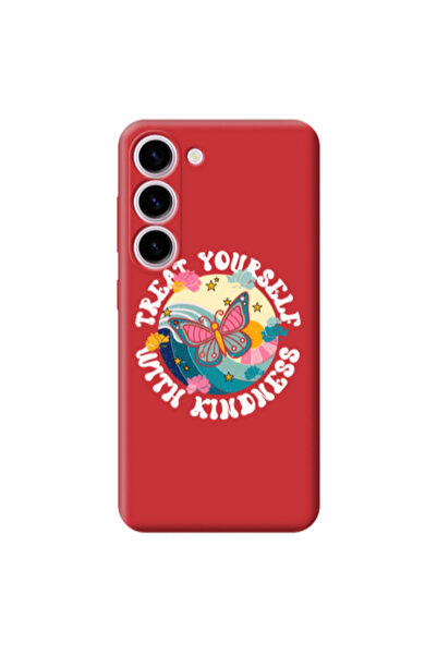 Other Samsung S23 Plus Kindless Yourself Red Colored Silicone TPU Θήκη