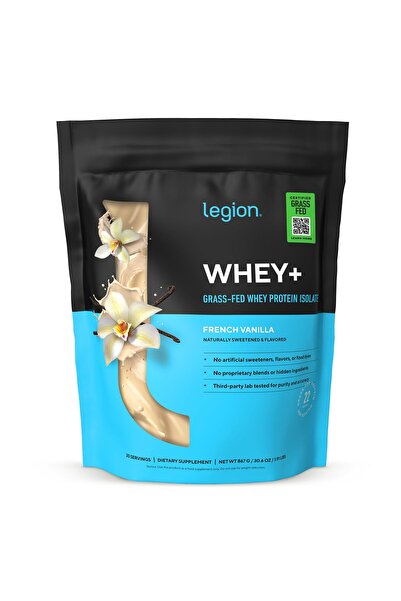 LEGION Whey+ Protein Whey Isolate from Grass Fed Cows (French Vanilla, 30 Ser...