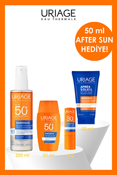 Uriage BARIESUN SPF50+ Yüz & Vücut Seti|200ml Çift Fazlı Sprey+ 50ml Matlaştı...