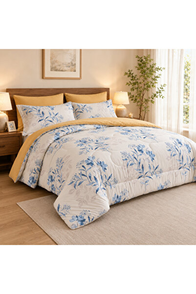 ODS 6 Piece Floral Comforter Set, Microfiber Bedding Set with Comforter, Fitt...