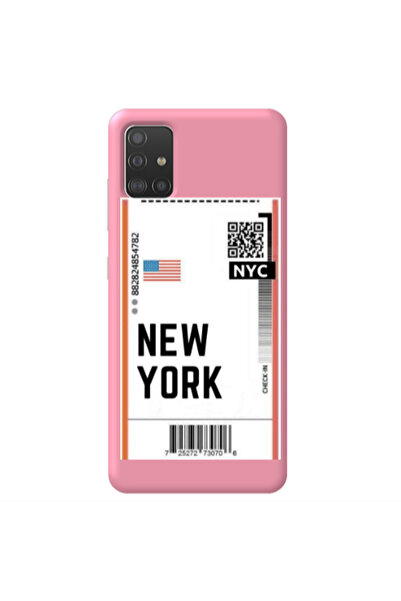 Other Samsung A51 New York NYC Pink Colored Silicone TPU Θήκη