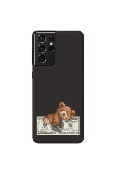 Other Samsung S21 Ultra Money Style Black Colored Silicone TPU Θήκη