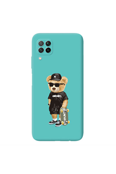 Other Huawei P40 Lite Bear with glasses Turquoise Colored Silicone TPU Θήκη