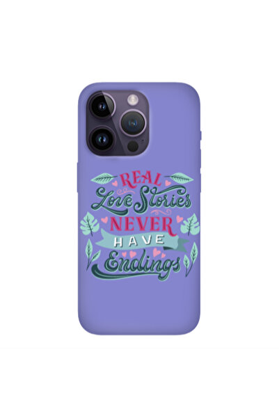 Other Apple iPhone 14 Pro Love Stories Purple Colored Silicone TPU Θήκη
