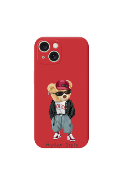 Other Apple iPhone 15 Plus Hip hop style Red Colored Silicone TPU Θήκη